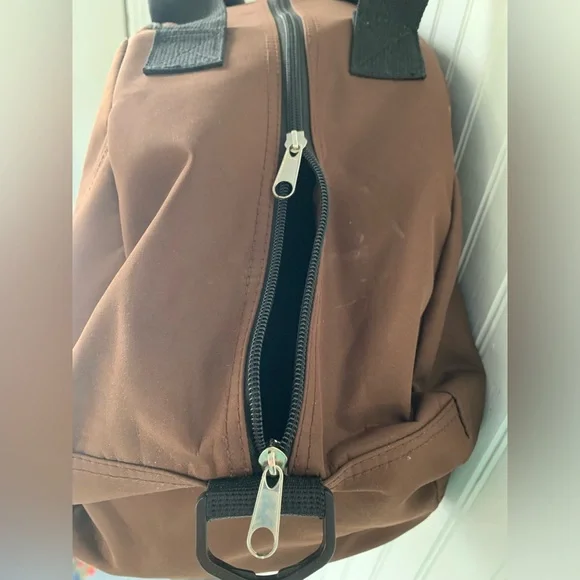 Ed Hardy Vintage Duffel Bag Brown with Colorful Design (Men or Women) - Picture 4 of 9